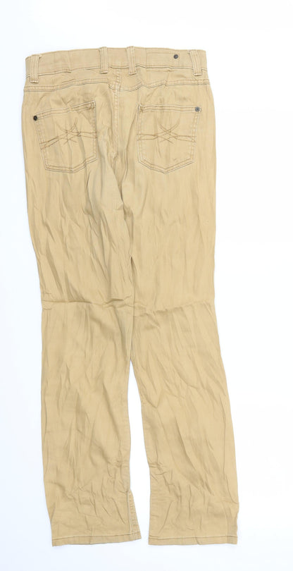 Womens UK Size 30 Preworn Regular Fit Skinny Brown Jeans