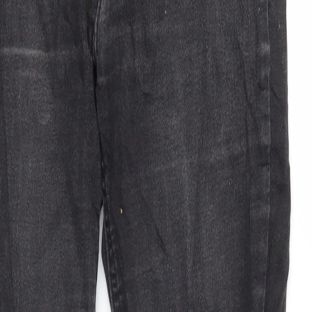 Zara Womens Black Houndstooth  Skinny Jeans Size 32 L28 in
