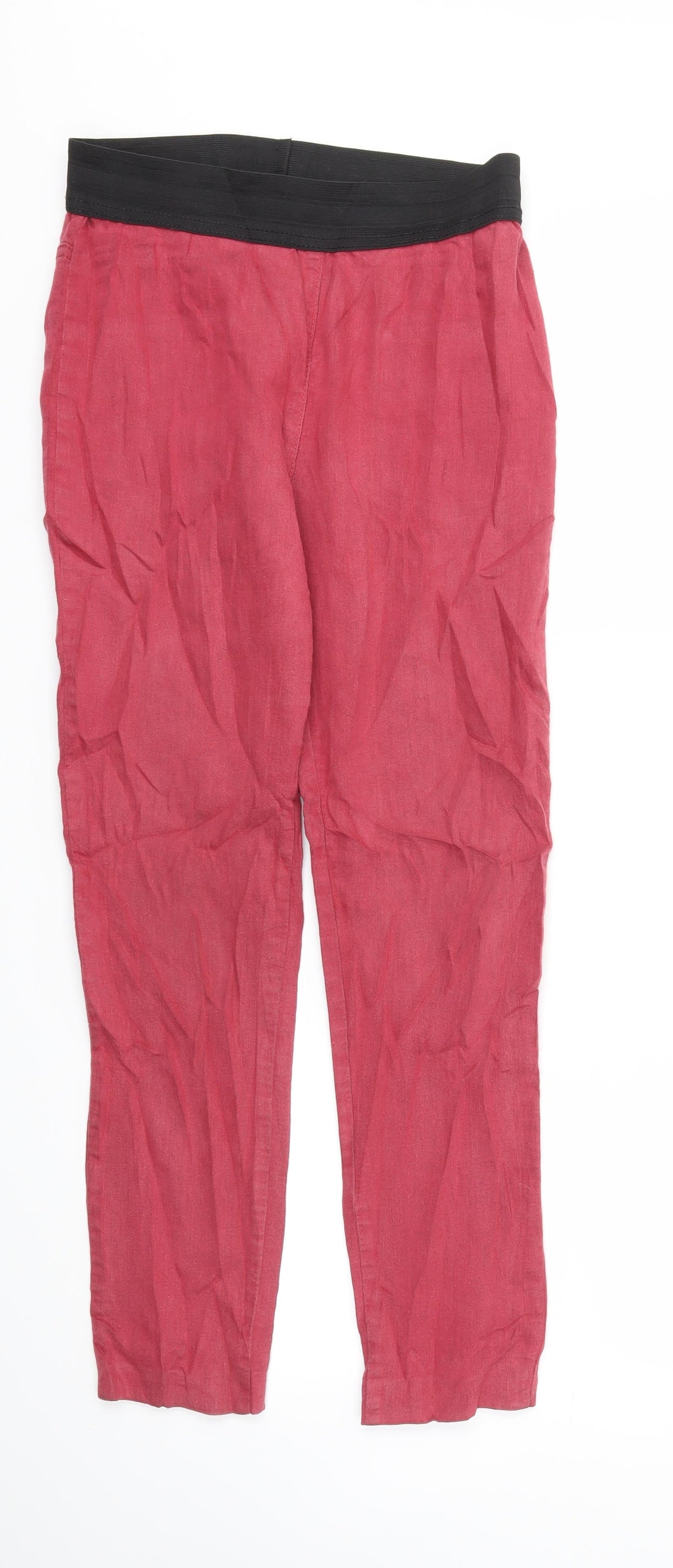 Womens UK Size 8 M&S Regular Fit Capri Red Trousers