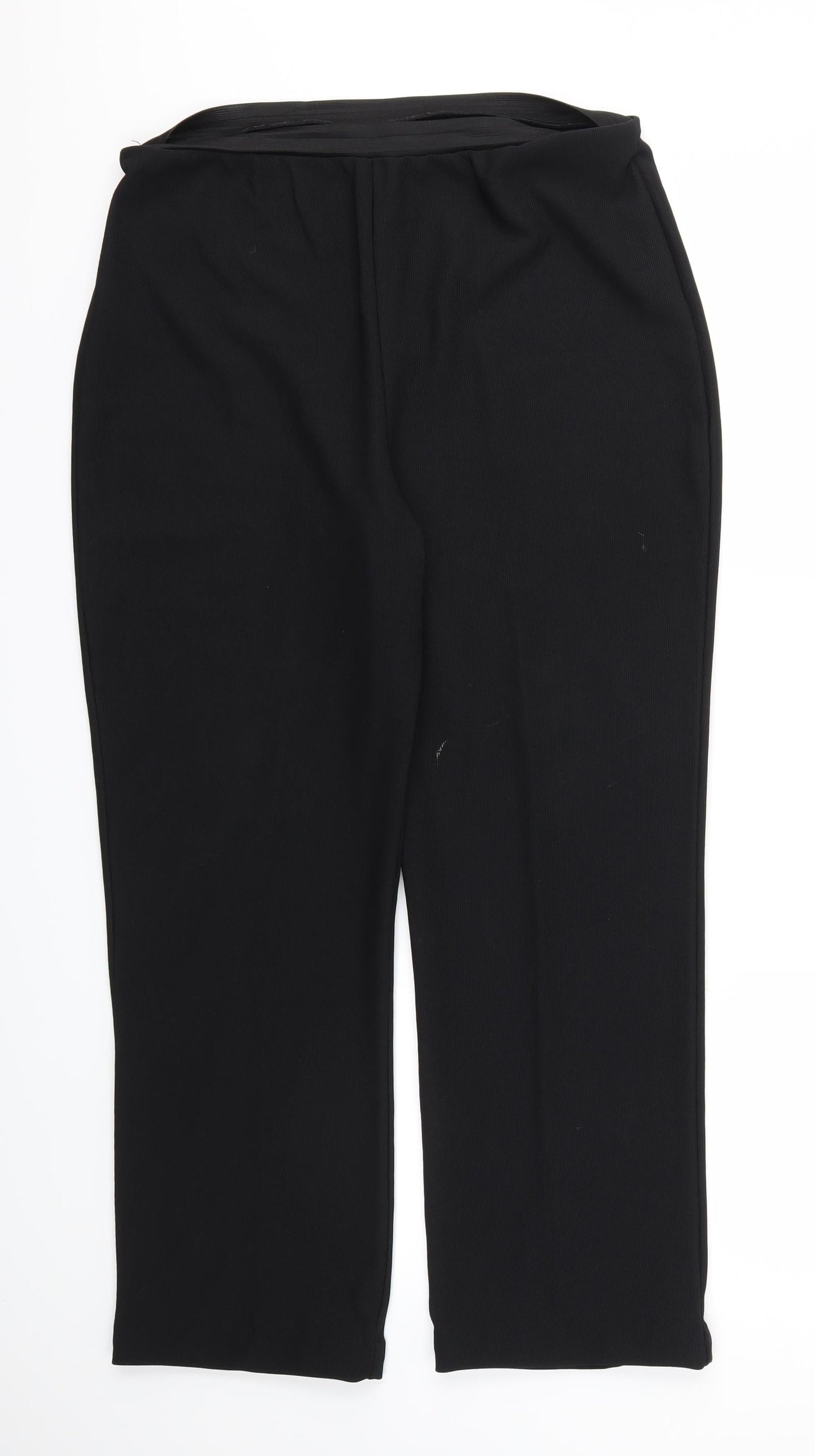 Womens UK Size XL Preworn Regular Fit  Black Trousers