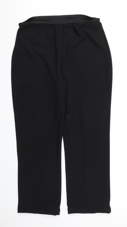 Womens UK Size XL Preworn Regular Fit  Black Trousers