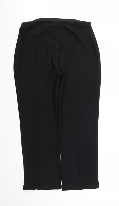 Womens UK Size XL Preworn Regular Fit  Black Trousers