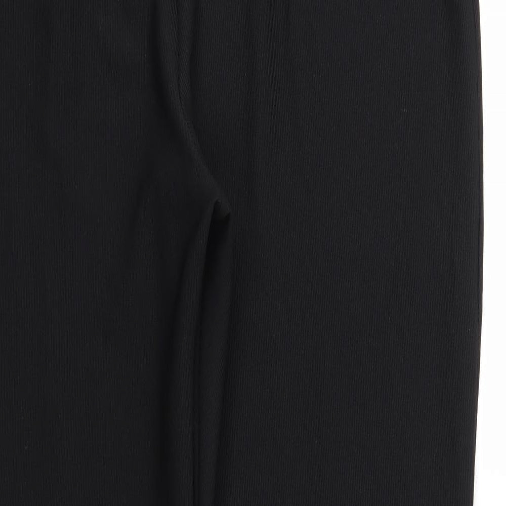 Womens UK Size XL Preworn Regular Fit  Black Trousers