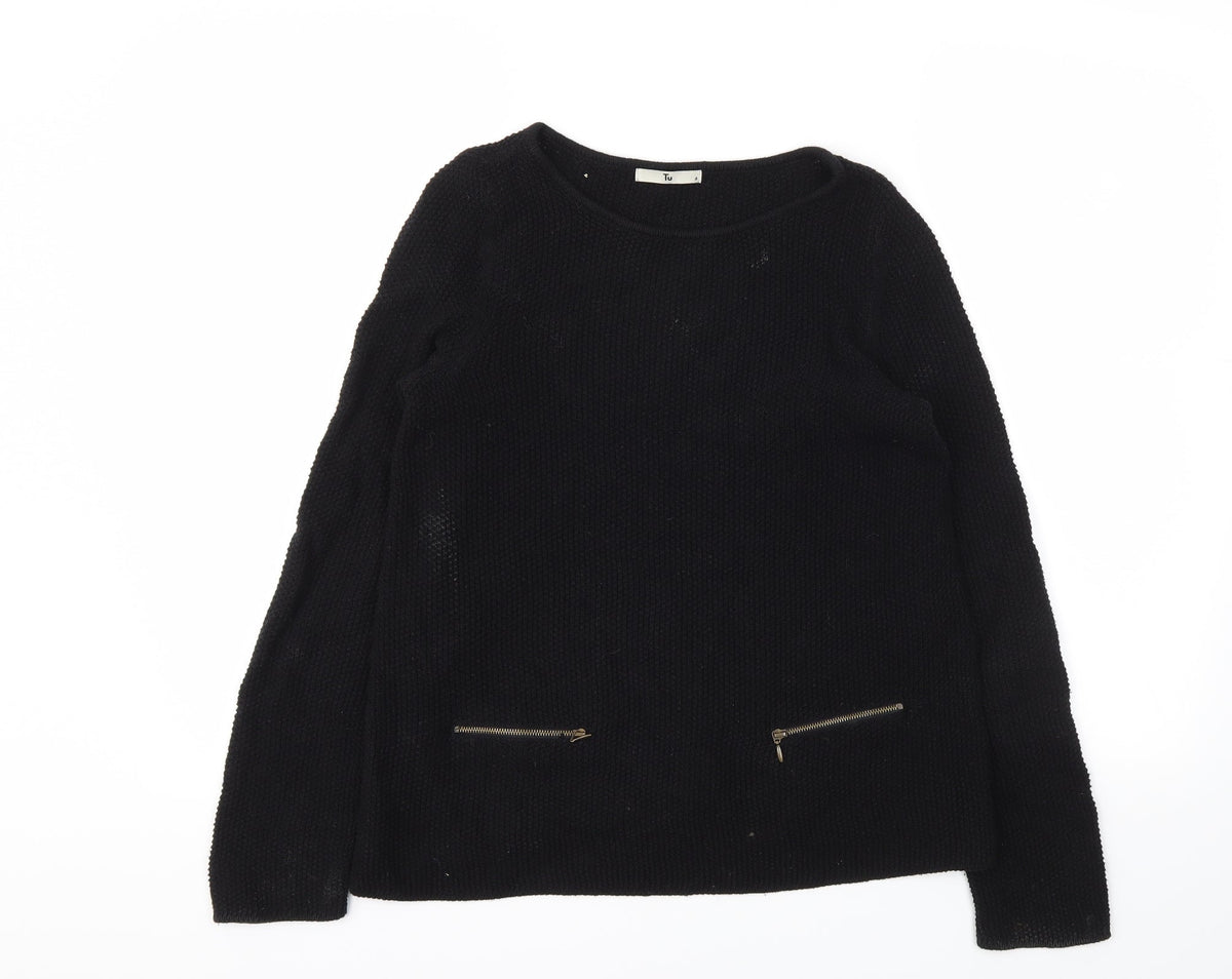 Tu Womens Black   Pullover Jumper Size 8