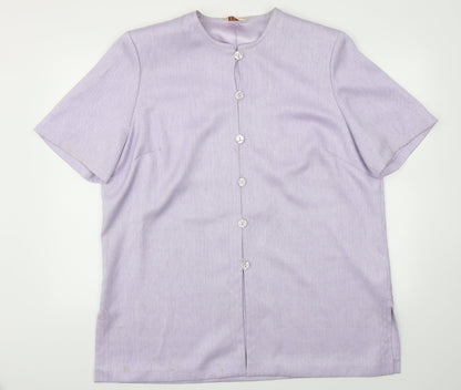 Womens UK Size 20 ELVI Purple Basic T-Shirt