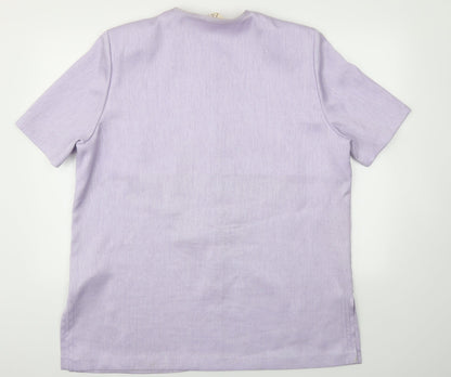Womens UK Size 20 ELVI Purple Basic T-Shirt