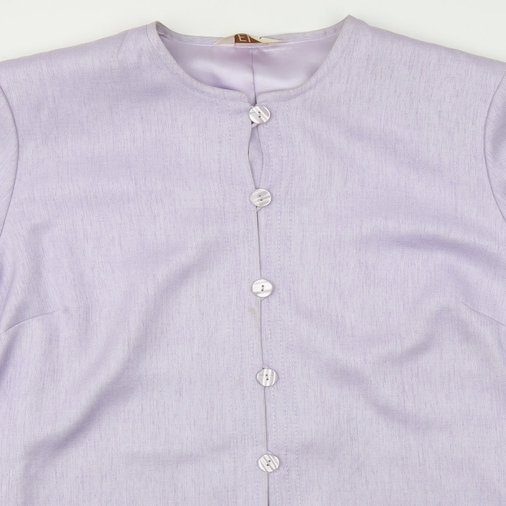Womens UK Size 20 ELVI Purple Basic T-Shirt