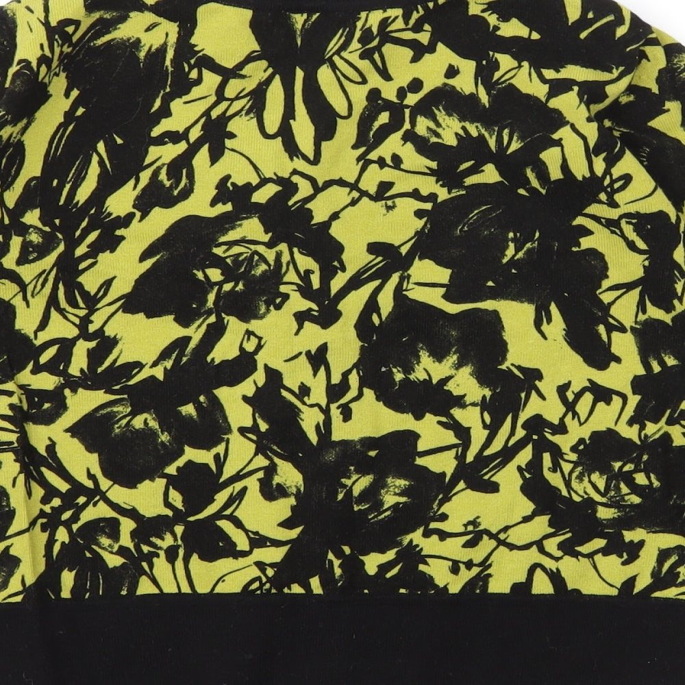 Kenar Womens Black Floral  Cardigan Jumper Size L