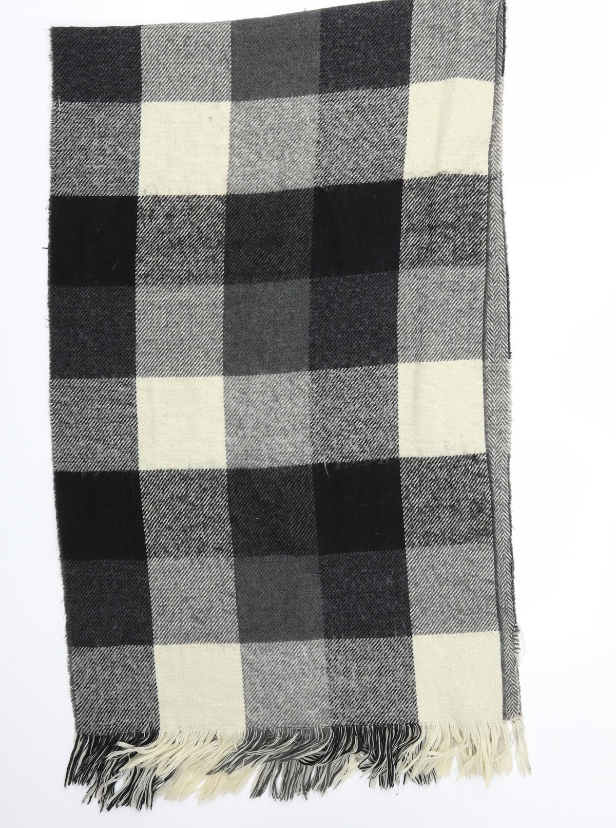 Preworn Womens Black Check   Scarf