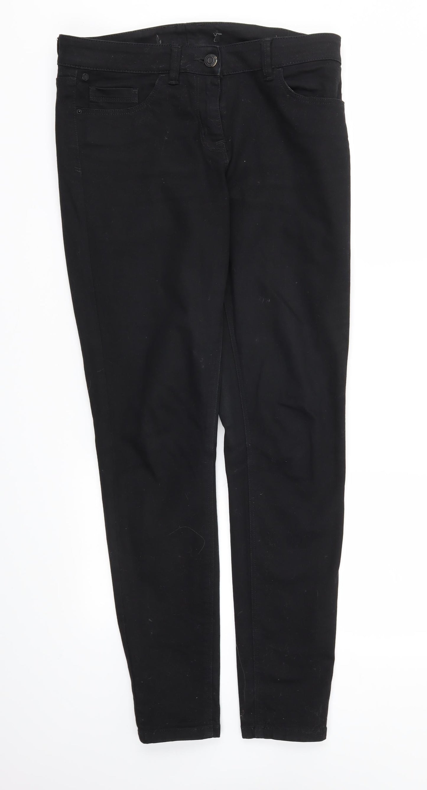 Womens UK Size 34 Preworn Relaxed Fit Skinny Black Jeans