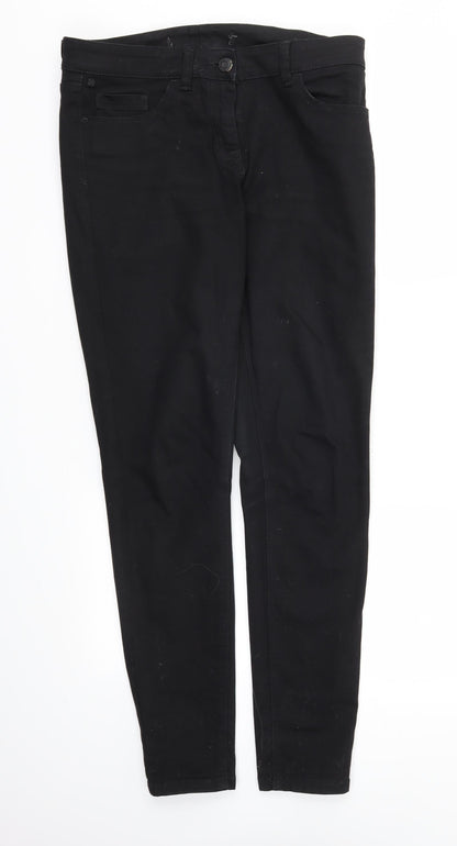 Womens UK Size 34 Preworn Relaxed Fit Skinny Black Jeans