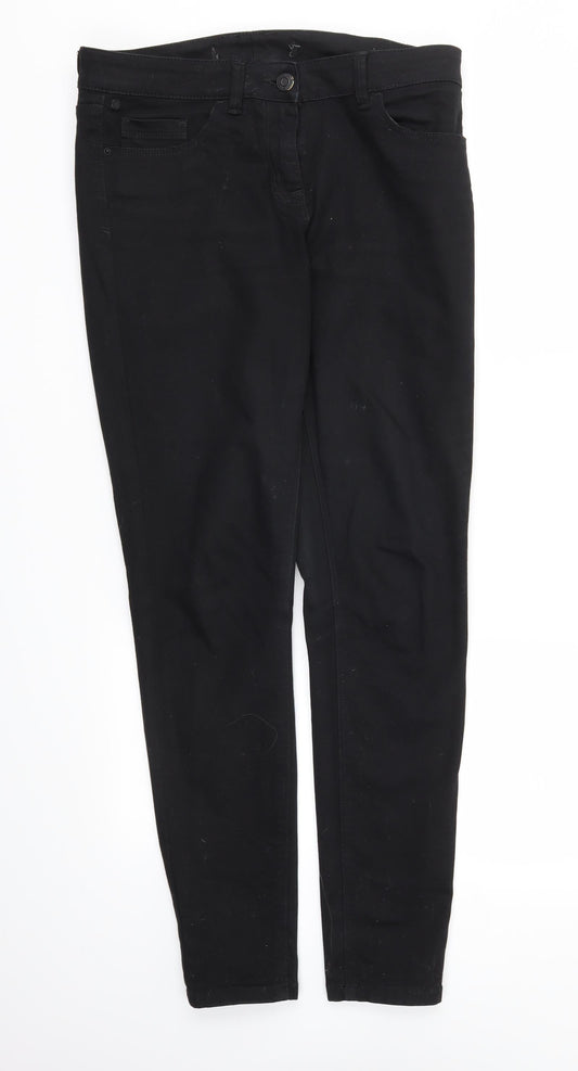 Womens UK Size 34 Preworn Relaxed Fit Skinny Black Jeans