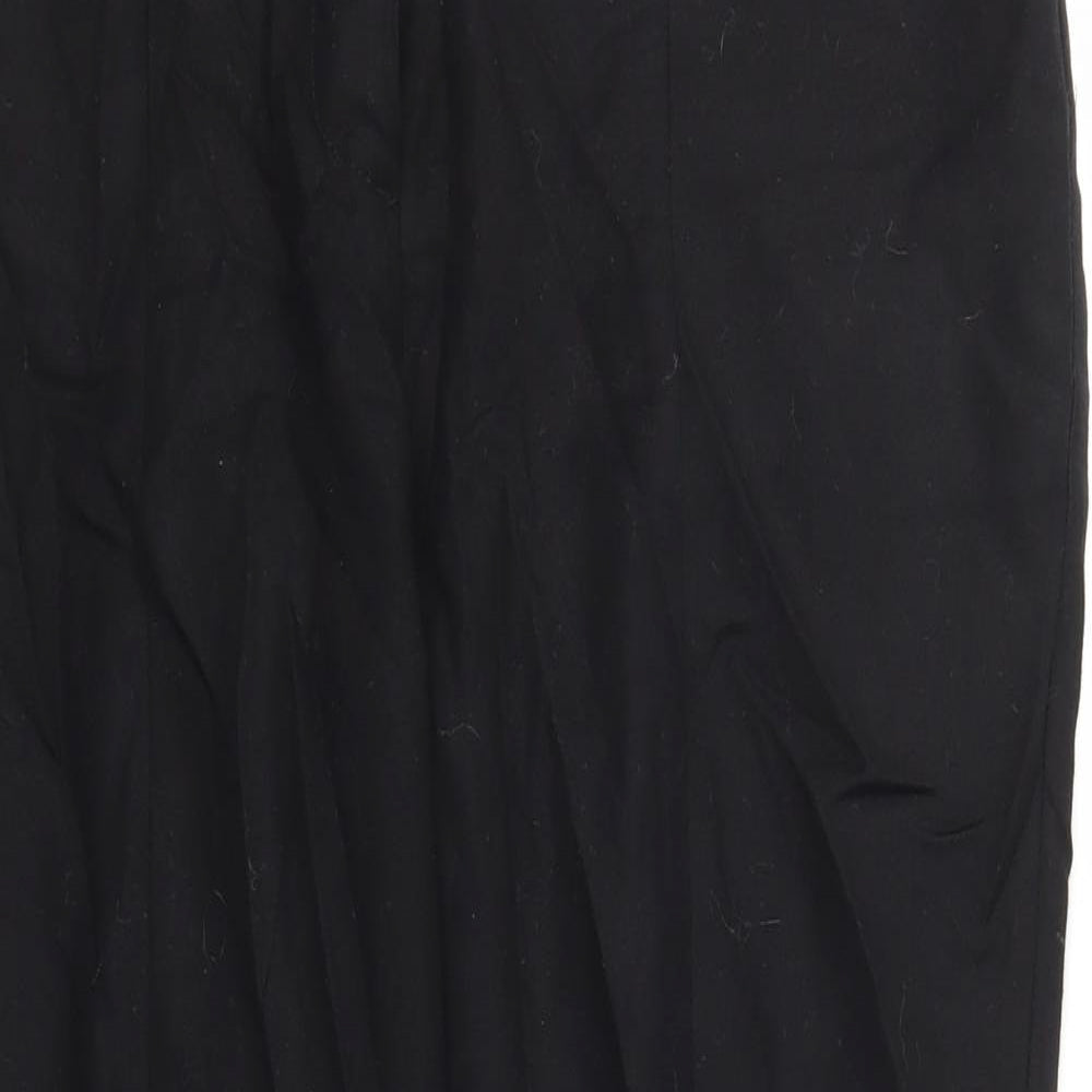 Womens UK Size 12 ASOS Regular Fit Capri Black Trousers