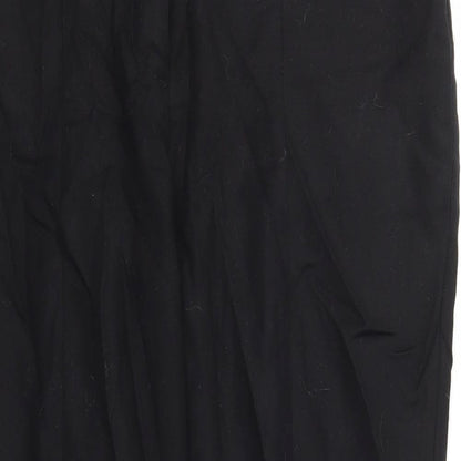 Womens UK Size 12 ASOS Regular Fit Capri Black Trousers
