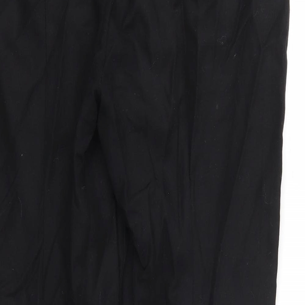 Womens UK Size 12 ASOS Regular Fit Capri Black Trousers