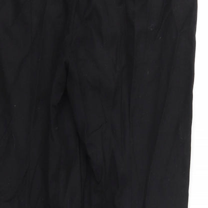 Womens UK Size 12 ASOS Regular Fit Capri Black Trousers