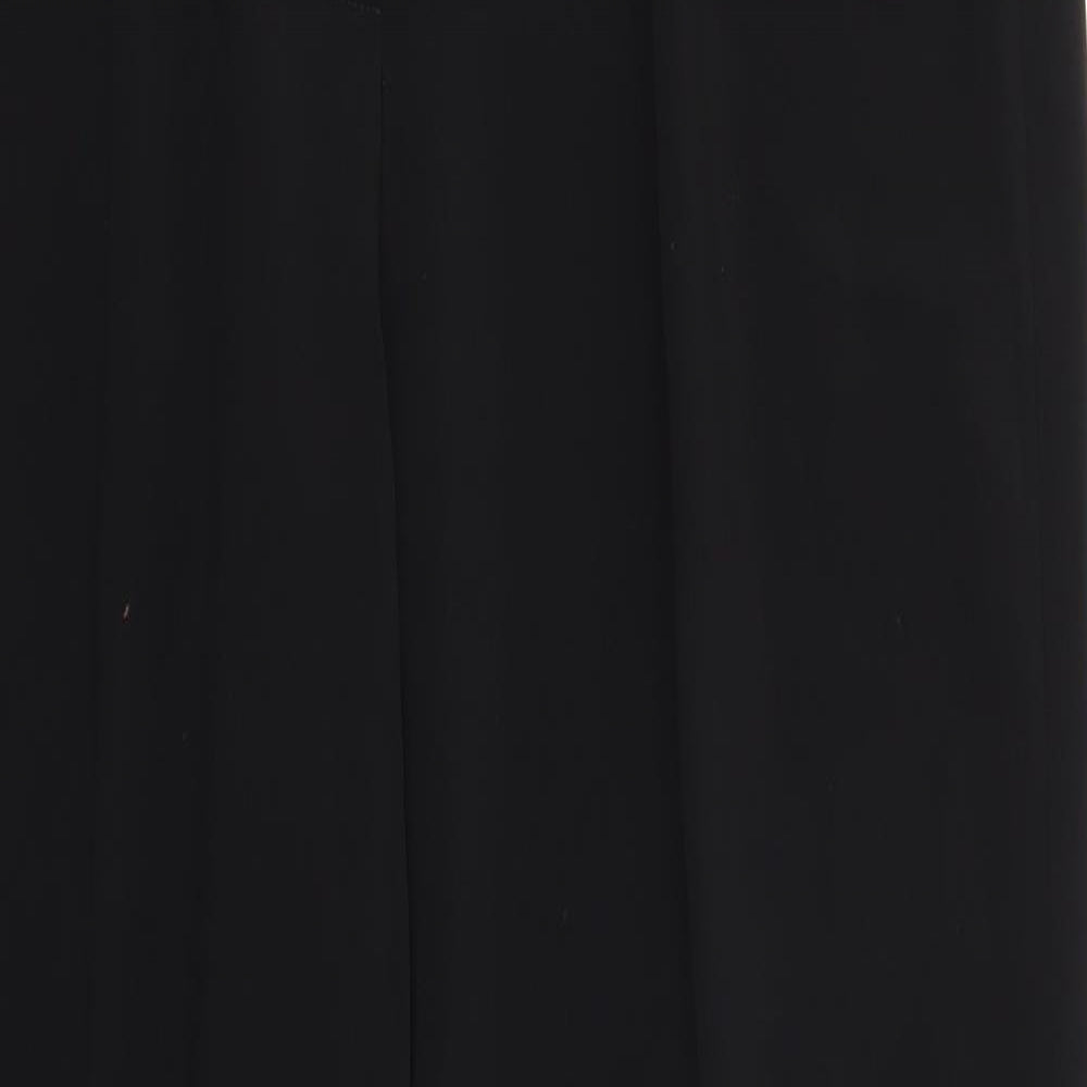 Womens UK Size 16 Preworn Regular Fit  Black Trousers