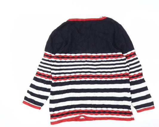 CC Womens Red Striped  Basic T-Shirt Size M