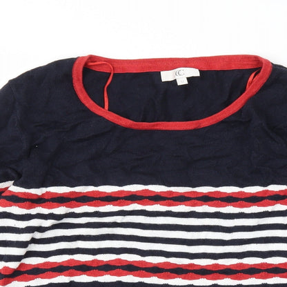 CC Womens Red Striped  Basic T-Shirt Size M