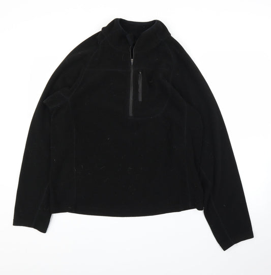 Preworn Mens Black  Fleece Pullover Jumper Size L