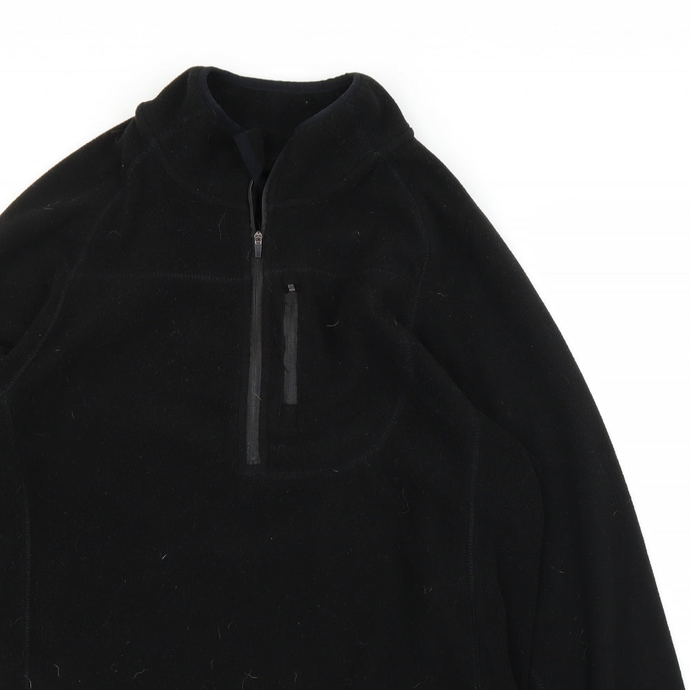 Preworn Mens Black  Fleece Pullover Jumper Size L