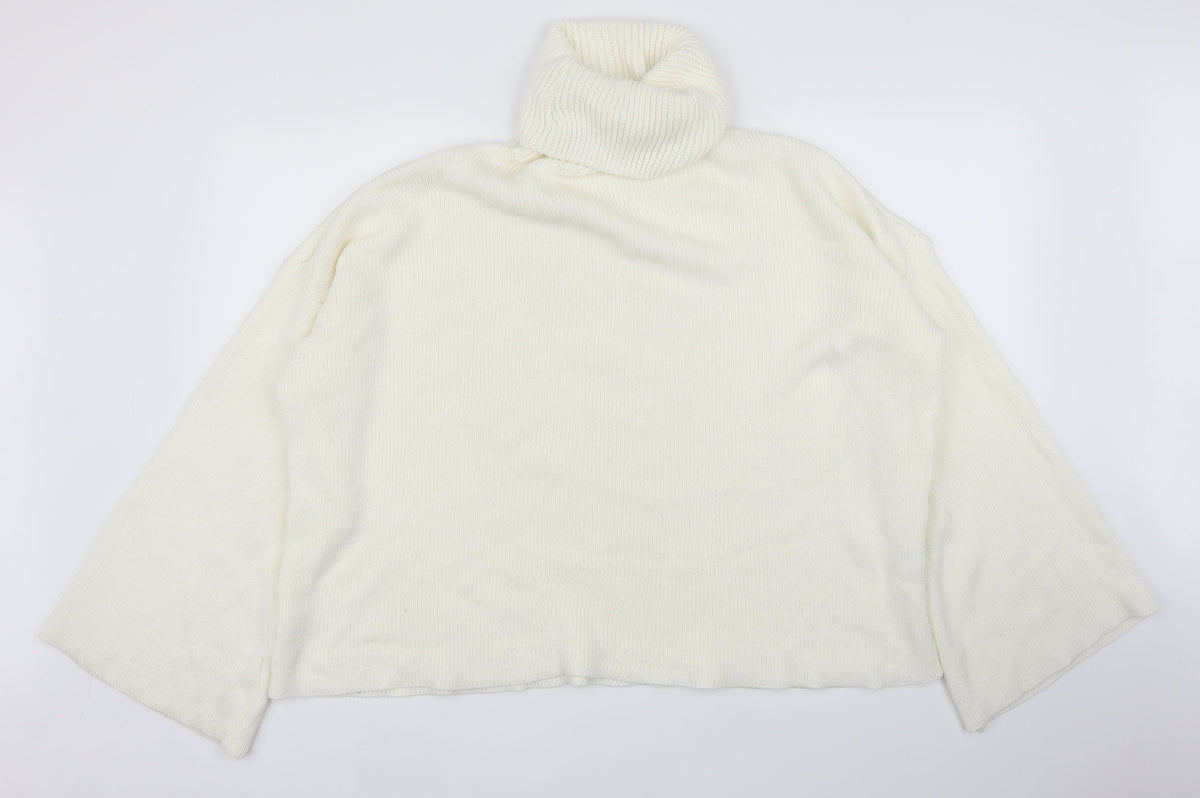 Front view of I SAW IT FIRST women’s white jumper, size S