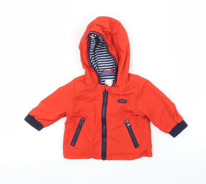 Debenhams Baby Orange   Parka Coat Size 0-3 Months