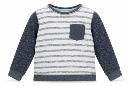 Primark Boys Blue Striped  Pullover Jumper Size 5-6 Years