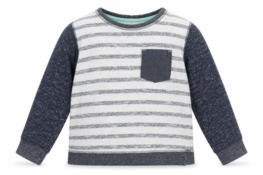 Primark Boys Blue Striped  Pullover Jumper Size 5-6 Years