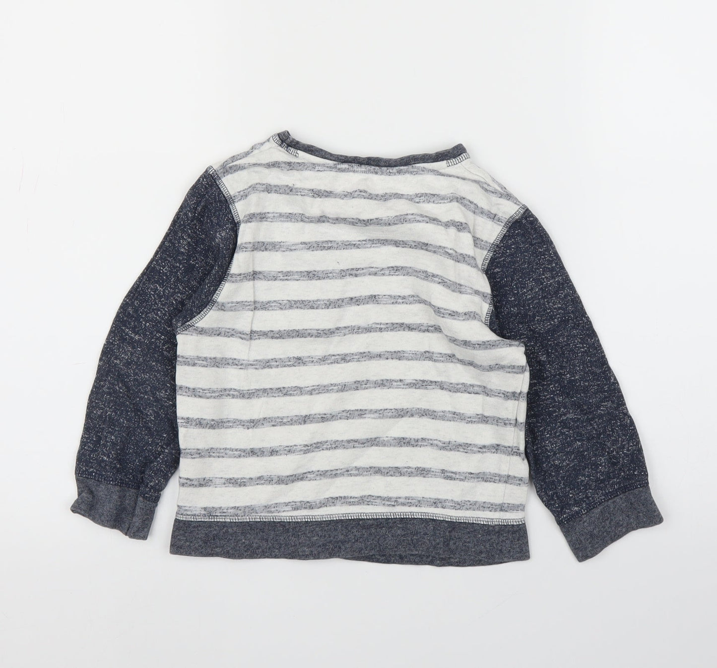 Primark Boys Blue Striped  Pullover Jumper Size 5-6 Years