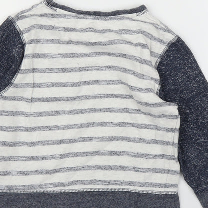 Primark Boys Blue Striped  Pullover Jumper Size 5-6 Years