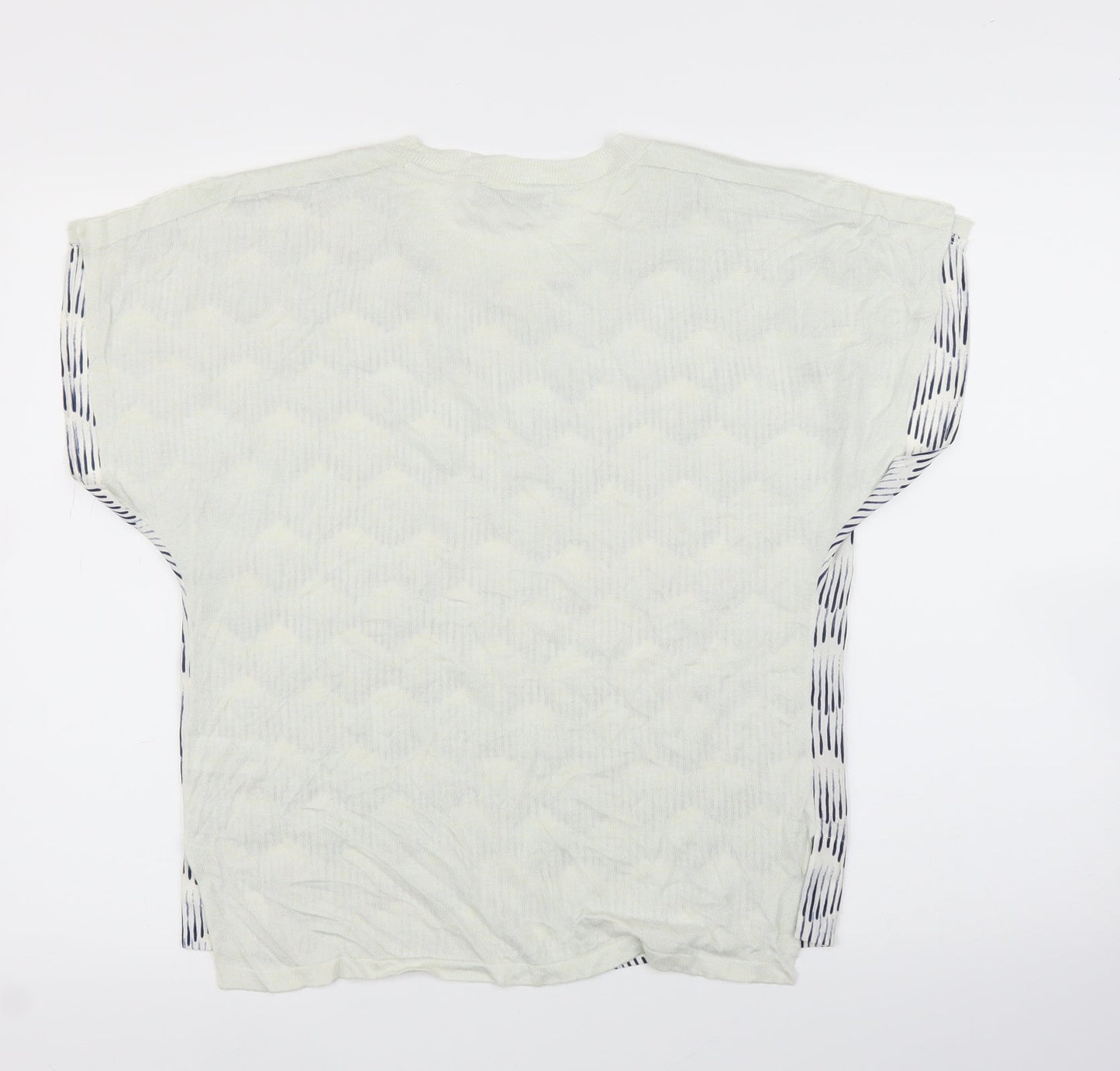 NEXT Womens White Geometric  Basic Blouse Size S