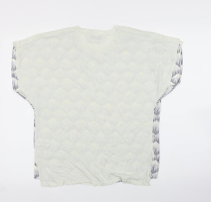 NEXT Womens White Geometric  Basic Blouse Size S
