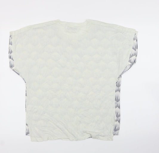 NEXT Womens White Geometric  Basic Blouse Size S