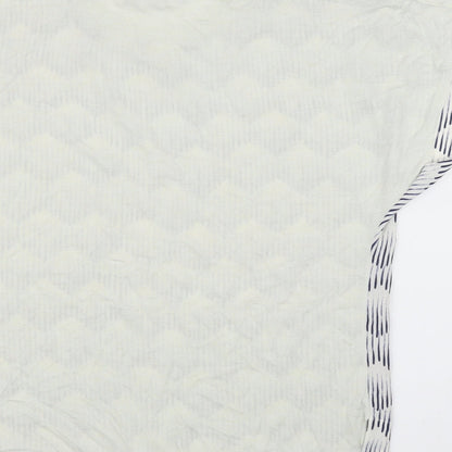NEXT Womens White Geometric  Basic Blouse Size S