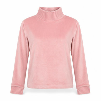 Tu Womens Pink Solid Velvet Top Pyjama Top Size 8