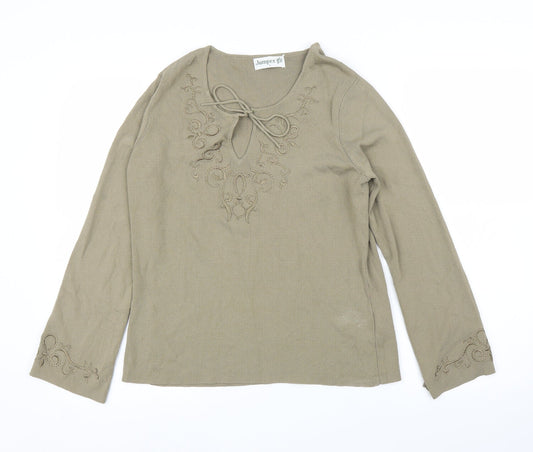Jumper Womens Green   Pullover Jumper Size L