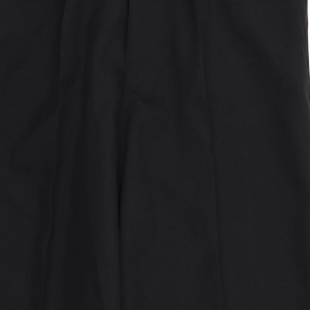 Womens UK Size 16 Preworn Regular Fit Dress Pants Black Trousers
