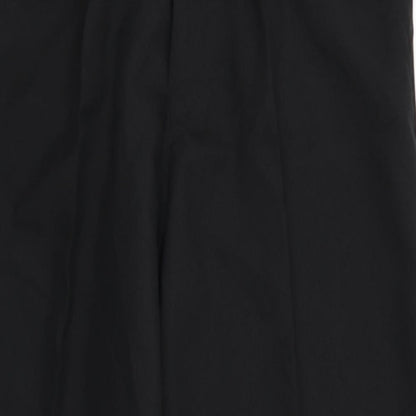 Womens UK Size 16 Preworn Regular Fit Dress Pants Black Trousers