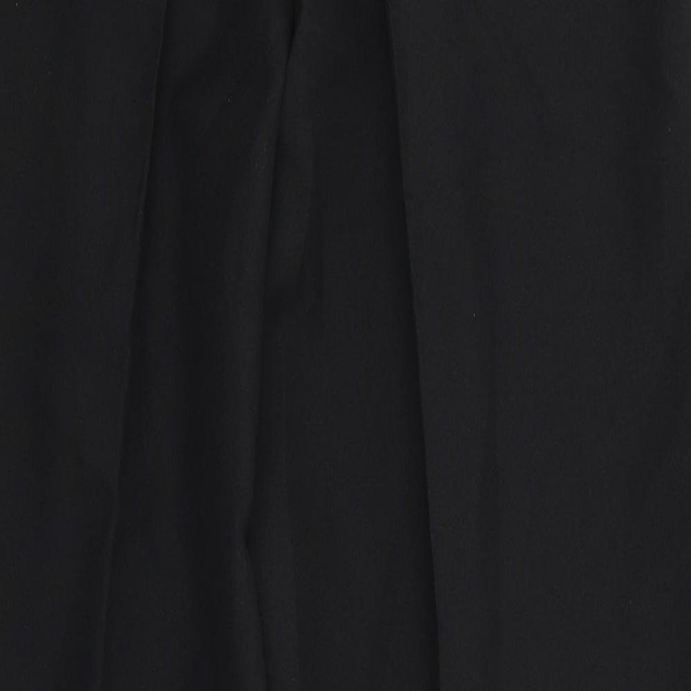 Womens UK Size 16 Preworn Regular Fit Dress Pants Black Trousers