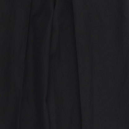 Womens UK Size 16 Preworn Regular Fit Dress Pants Black Trousers