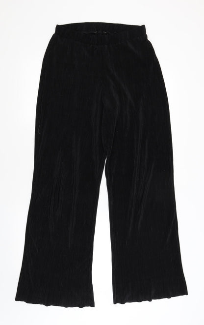 Womens UK Size 10 Preworn Regular Fit  Black Trousers