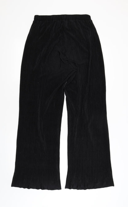 Womens UK Size 10 Preworn Regular Fit  Black Trousers