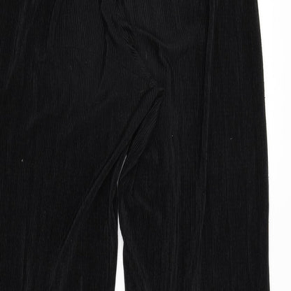 Womens UK Size 10 Preworn Regular Fit  Black Trousers