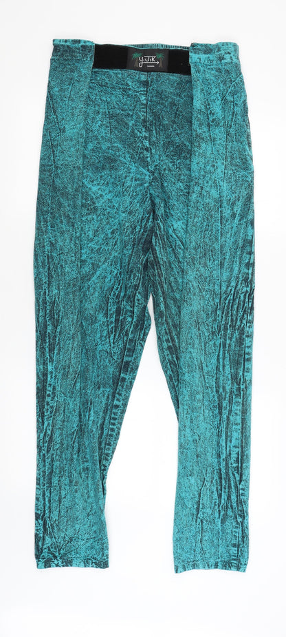 Yijik Womens Blue   Trousers  Size S L33 in