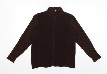 EWM Womens Brown   Full Zip Jumper Size 16