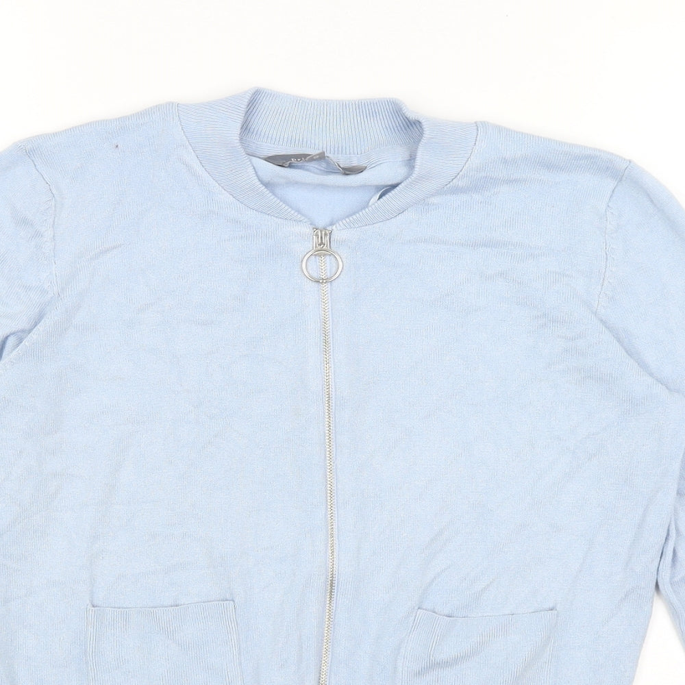 Principles Womens Blue   Full Zip Jumper Size 10