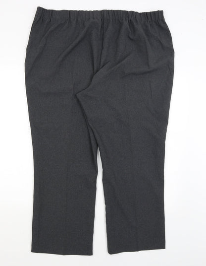 Womens UK Size 22 Bonmarche Regular Fit Dress Pants Grey Trousers