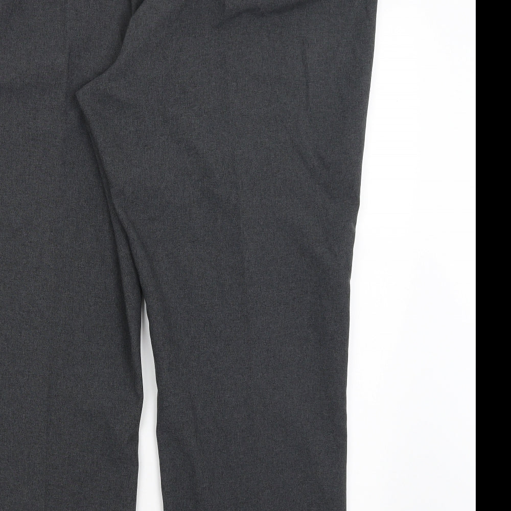 Womens UK Size 22 Bonmarche Regular Fit Dress Pants Grey Trousers