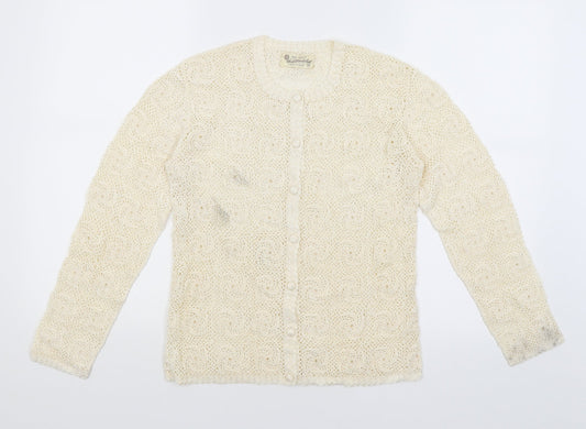 Preworn Womens Ivory   Cardigan Jumper Size S